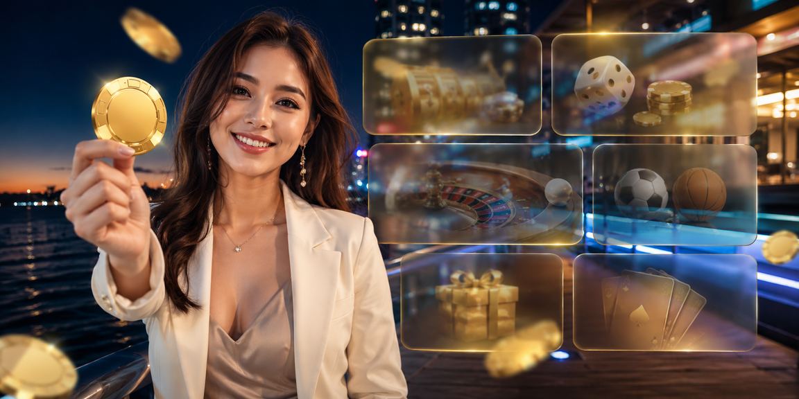 Paparan antaramuka permainan kasino hiburan Malaysia moden pada desktop dan mudah alih